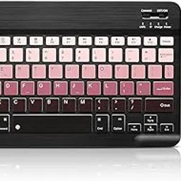 Bluetooth Keyboard and Mouse Combo Rechargeable Portable Wireless Keyboard Mouse Set for Apple iPad iPhone iOS 13 and Above Samsung Tablet Phone Smartphone Android Windows (Gradient Blackish-Brown)-image-9