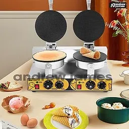 andrew james Double cone waffle maker/belgium waffle maker/round cone maker/cone machine 1 year warranty | Commercial For Industrial Use-image-57