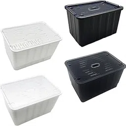 Turtle Habitat Breeding Box Case for Young Bearded Dragon Tortoise Crayfish White S-picture-10