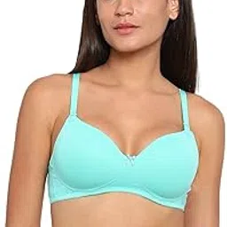 zivame Women's Cotton Elastane Padded Non-Wired 3/4Th Coverage T-Shirt Bra (ZI1951FASHAGREN0036D_Blue_36D)-picture-31