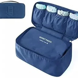 flipxen Oxford Travel Underwear Organizer, Large Compartment Lightweight Double Layer Bag Cosmetic Storage, Bra Bag For Travel (Multicolour)-picture-44