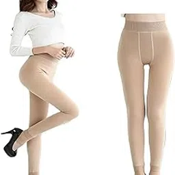 fabme Winter Warm Thermal Fleece Lined Women Leggings Pants (Waist Size : 26 to 34 Inch Stretchable)-picture-20