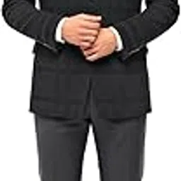addplus XL Charcoal Checked Wool Blend Shawl Collar Blazer Formal Men’s Winter Coat Business-picture-12