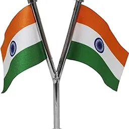 THE FLAG SHOP Dual Indian Miniature Car Dashboard Flags with A Y-Staff & Nano Base Chrome-picture-16
