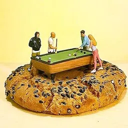 The Style Sutra 1:64 Scale Pool Table Model Mini Props for City Street Scene Sand Table|1 1/64 Scale Billiard Table with Balls,-picture-20