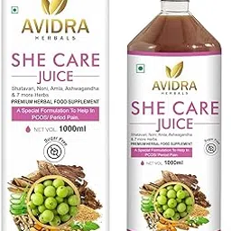 Avidra Herbals She Care Juice 1000ml, Herbal Supplement for Hormonal Balance, PCOS, PCOD, Period Pain Relief, Hair and Skin Health | Women Wellness Juice-picture-29