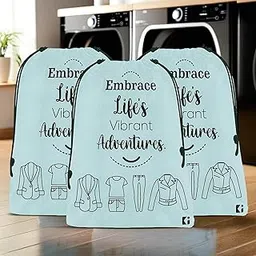 Kuber Industries Pack of 3 Cloth Storage Bag | Non-Woven Storage Organizer | Garments Cover for Laundry | Travel Storage Organizer for Clothing | Travel Cloth Carrying Bag | Medium | Grey-image-86