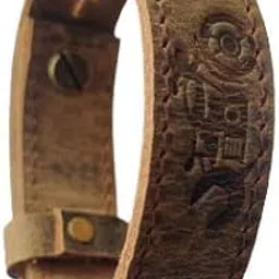 THE BIKERZ Customized Real Leather Unisex Wrist band | wrist band for men and women-image-4