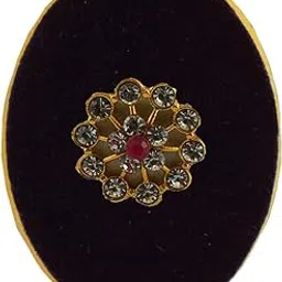 vidhya kangan Handmade Fancy Stone stud Work Saree pin Brooch for Women Jewellery Latest Stylish Crystal Unisex Floral Shape Brooch for Women/Girls (sku-bro2600)-picture-62