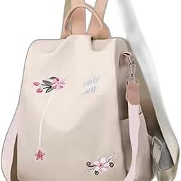 evolic Backpack for Womens,Girls,Kids,Female. Pu Leatherette Fabric Travelling Outdoor, Picnic,School, College Office Work Casual Daily use|Beige,20Ltrs(Rkh,LOVEFREEDAM CREAM BACKPACK259)-picture-34