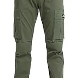 beyoung Cotton Lycra 6 Pocket Regular Fit Cargo Pants for Men | Cargo Trousers for Men-picture-23