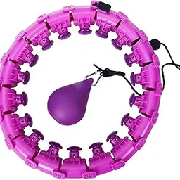D ZOVAG Smart Weighted Hula Hoop for Adults, Adjustable Infinity Hoop with 360° Auto-Spinning Ball, Detachable Links for Custom Fit, Workout Equipment for Weight Loss & Core Training (Purple) (Purple)-image-72
