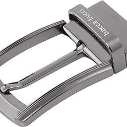 bacca bucci 35 MM Nickle Free Reversible Clamp Belt Buckle with Branding (Buckle only) -1026 Silver-picture-0