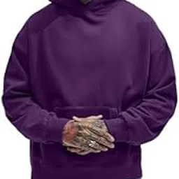 drobe Cotton Plain Hooded Neck Oversized Hoodie for Men image 1