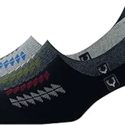 allen solly Men's Cotton No Show Socks (Pack of 3) Grey Melange, Anthra Melange, Black-picture-13