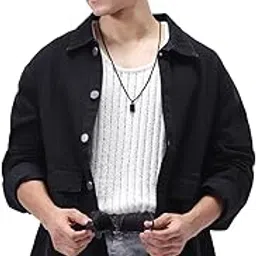 urbano fashion Men's Relaxed Fit Full Sleeve Utility Denim Jacket-picture-19