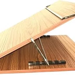 READAT Wooden Table Top Writing Desk Elevator with Acrylic Finish Teak Color, Thickness 10mm, Size 16x12 Inches-picture-24