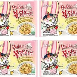 SAMYANG Buldak Cream Carbonara Hot Chiken Flavor Ramen Stir-Fried Korean Noodle 140Gm (Pack of 4) (Imported)-picture-14