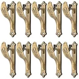 Kreation LUXURY HARDWARE Antique Brass Curtain Rod Brackets, Decorative Jaguar Design, Heavy-Duty Door and Window Hardware, 2.5 cm (2)-picture-15