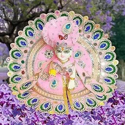 Laddu Gopal Heavy Diwali Janamashtmi Poshak Size 2 l Ladoo Gopal Dress l Bal Gopal l Kanha Ji Thakur Ji Dress(Pink)-picture-35