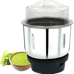 Mixer Grinder Suitable - LFO Chutney jar 400ML(Black & White), Stainless Steel, Universal Compatibility For All Mixer-image-86