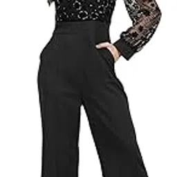 poshbery Black Flocking Jumpsuit-picture-24