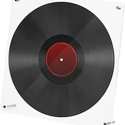 Acrylic Record Display Frame Clear Vinyl Record Frame Record Album Frame for 11.81" Diameter Record, Showing & Displaying Record Collection on Desktop-image-1