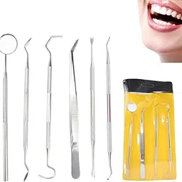 Legendog 6PCS Dental Tool Kit Stainless Steel Clean Tooth Portable Dental Hygiene Kit Oral Care Kit-picture-50