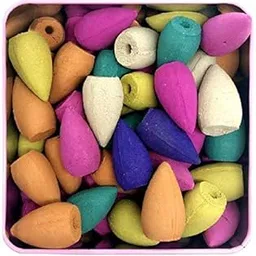 Jitendra Enterprise Beautiful Fountain Cones Dhoop Agarbattis Backflow Cones Waterfall Smoke Incense for puja and maditation Flavour Scented Back Flow Smoke Cone for Fragrance(Pack of -50) image 1