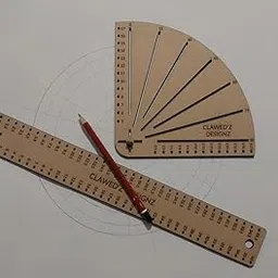 Curious Button Circle Maker & Circle Segment Marker Tools – DIY Mandala Design Templates Set for Dotting Art, Acrylic Painting, Crafts & Drawing – Large Circle (70cm) & Small Circle (43cm) Ruler-image-50