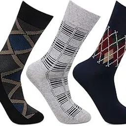 bonjour Designer Office/Business/Formal Crew Socks for Men - Pack Of 3-picture-43