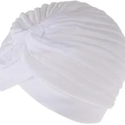 lyla 6xWomen's Twisted Pleated Turban Hat Hijab Cap Head Wrap Chemo Indian White-picture-49