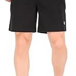 Colorish Men's Athleisure Cotton Rich Shorts, Lounge Shorts for Men, Regular Fit, Ultra Soft - Black Soul, Medium-picture-13