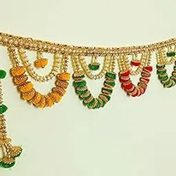 afarza Toran For Main Door Latest Home Decoration Entrance Hanging Handmade Bandarwal Pearl Plastic Beads, 37 Inches-picture-28