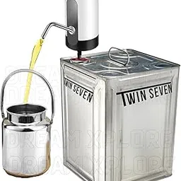 TWIN SEVEN Automatic Oil Pump for 15 LTR/Kg Tin, Stainless Steel Pipe, USB Charging with OTG for Any Charging Socket, Stainless Steel Food Grade Pipe with Spill Proof Bush, 6 Months Warranty-image-22