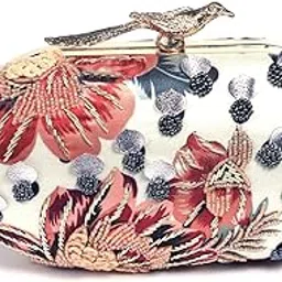 Multicolor Bird lock printed embroidered clutch bag II Women's Traditional Designer Clutch For Women & Girls II PRINTED EMBROIDERED CLUTCHES-image-90