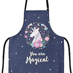 Apron for Boys & Girls | Waterproof Chef Apron for Kids | Washable Apron for Kids for Painting Cooking Baking Sculpting | Adjustable Neck | Digital Printed Apron | Christmas Gifts. image 1