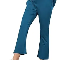 ninq Women's Wide Leg Gym Pants for Women Workout | Trendy Regular Fit Polyester Trousers | Comfortable & Stylish Wide Bottom Leggings for Womens-picture-54