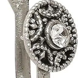 Jewellery Oxidised Silver Stones & Pearls Ethnic Traditional NoseRing/Nose Pin For Women & Girls Stylish Latest-image-15