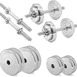 Chrome Steel Weight Plate Adjustable Dumbbell Set (10 KG)-picture-20