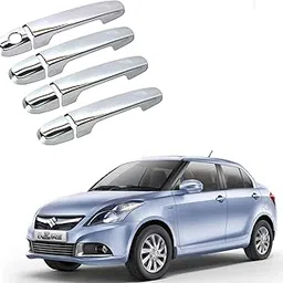 Kozdiko Chrome Handles Door Latch Cover Set of 4 Pcs for Maruti Suzuki Swift Dzire Type-2 (2011-2016)/Maruti Suzuki Brezza(2015-2021)/SX4/RITZ/SWIFT TYPE 2 (2012-2016)/OLD CELERIO-image-5