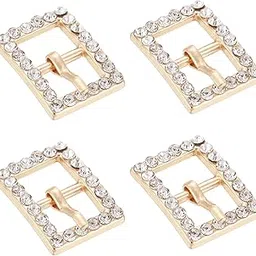 uxcell Rhinestone Roller Buckle, Single Prong Metal Belt Buckle Crystal Triglides Slider Movable Bar Strap Adjuster-picture-51