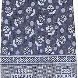 Mandhania Mayur Solapur Chaddar 100% Cotton Dailyuse Single Bed Blanket Pack of 1 Blue, Durable-picture-25