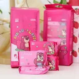 Mini Wet Wipes - Pocket Tissue Papers, Travel Size Cleaning Wipes, Soft Cleansing Baby Wipes, Sanitary Napkin Tissues for Travel and Home - 64 Wipes per Pack-image-20