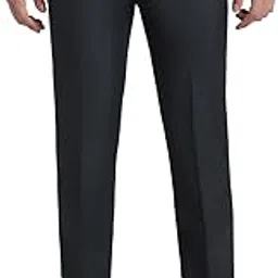 raymond Men Contemporary Fit Structure Pattern Polyester Blend Flat Front Formal Trouser-picture-16