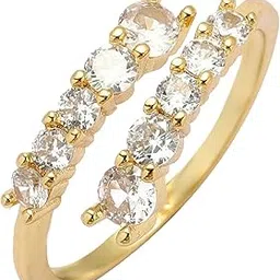 salty Anti Tarnish Love Stone Finger Ring for Women | Adjustable Fancy Jewellery Design | Latest Fashion Accessories for Girls | Minimal Jewelry | Gift for Mother's Day-picture-34