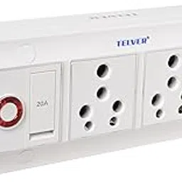 Telver Extension Board16 Amp Porcelain Big Socket with 20 Amp Porcelain Switch with Round Indicator 1.5Sq.mm Pure Copper Heavy Duty Wire Big Size 3 Pin Top Plug for Heavy Appliance (2 Meter Cord)-picture-15
