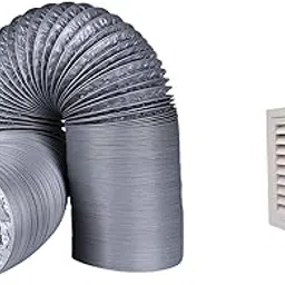 Astberg 1 PVC Flexible Pipe ,1 square grill (100mm/4") Outer Wall Grills/Chimney Grills , Chimney pipe/Duct Pipe/Exhaust pipe/ Inline duct ventilation system accessories-image-21