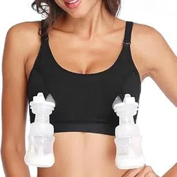 Pumping Bra Handsfree, Maternity Bra Adjustable Breast-Pumps Holding and Nursing Bra, Soft Wirefree Pregnancy Bra-image-83