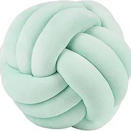 Round Knot Ball Pillow Round Photography Props for Home Decoration 22Cm Light Green-picture-10